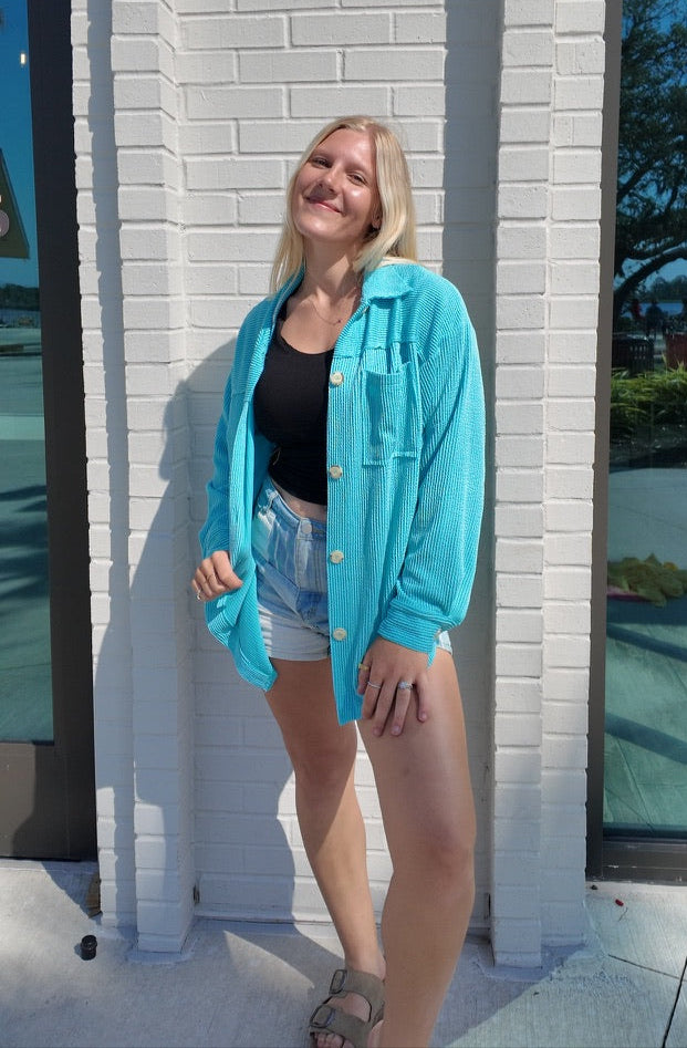 Waffle Button Up Shirt