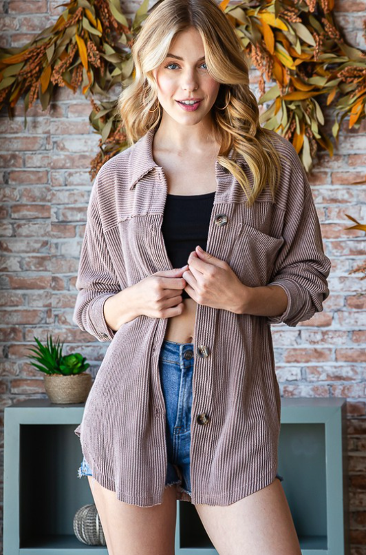 Waffle Button Up Shirt