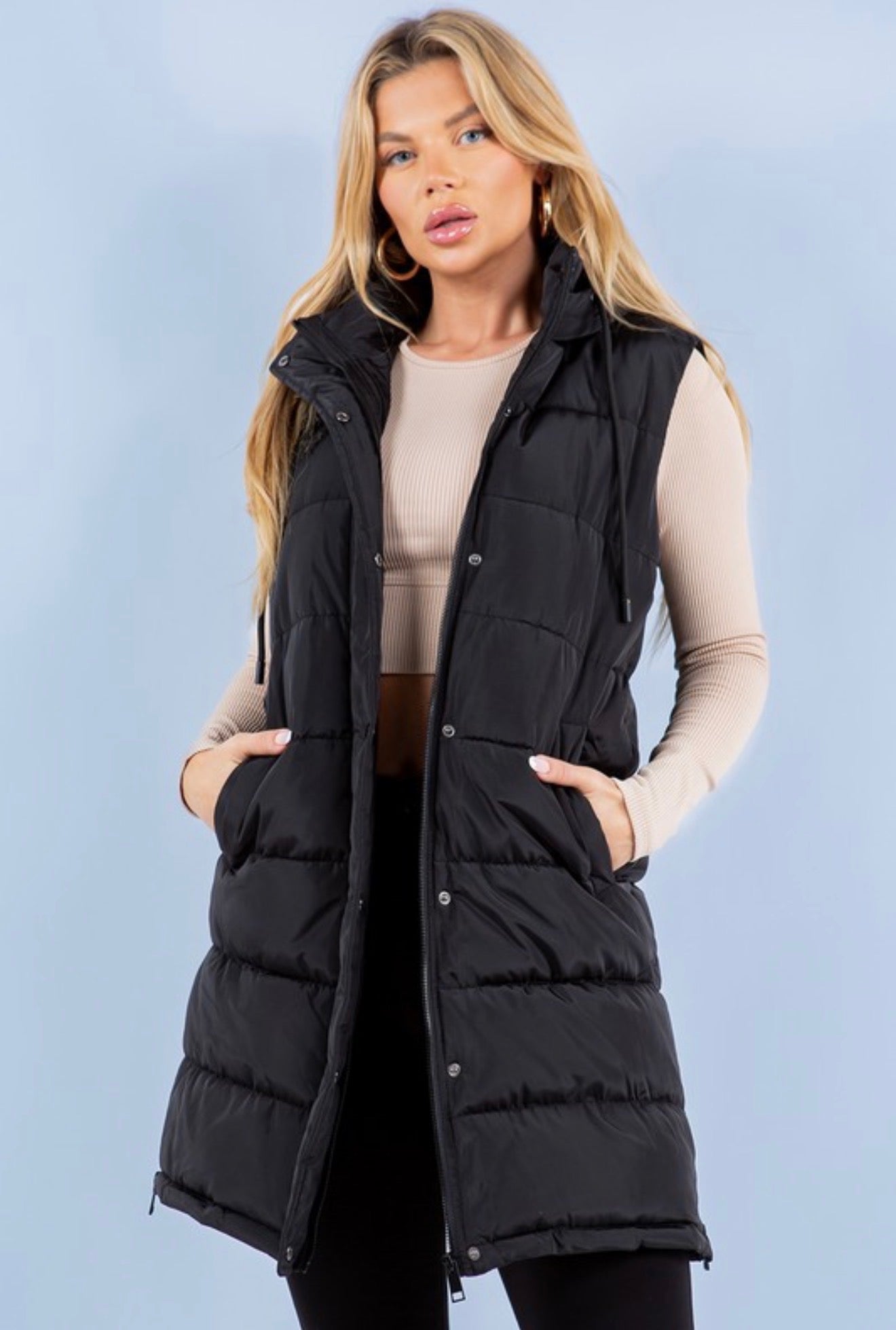 Puffer Vest w/ Side Zipper