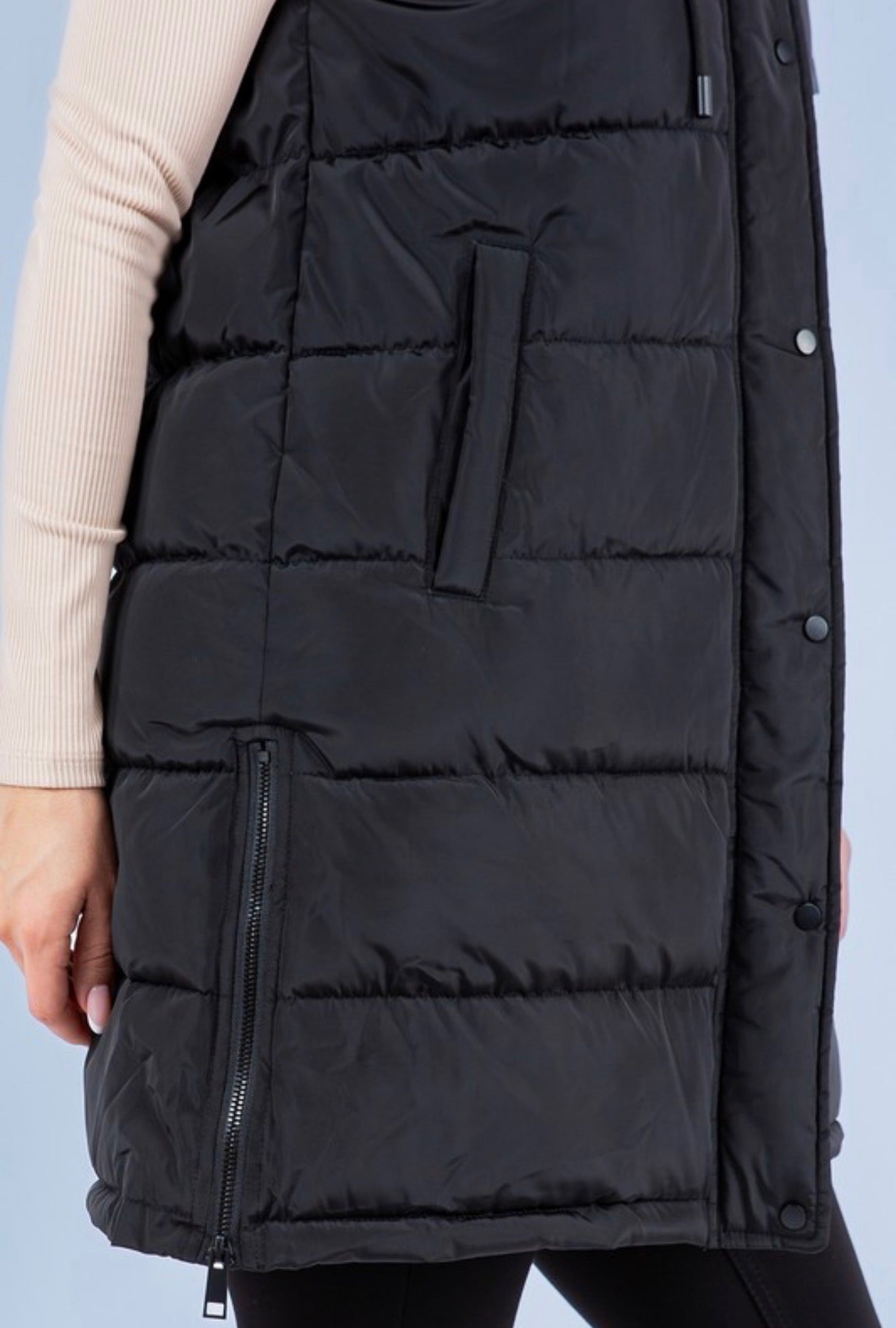 Puffer Vest w/ Side Zipper