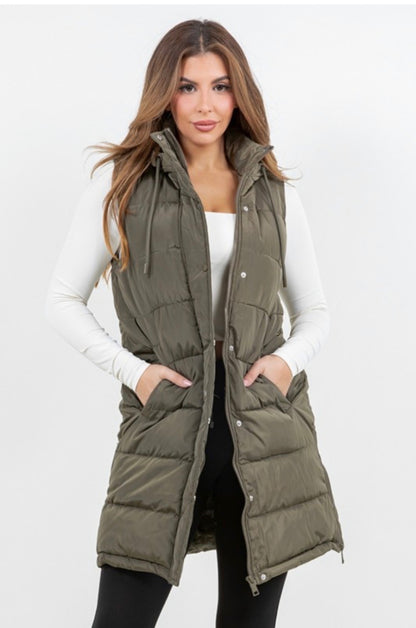 Puffer Vest w/ Side Zipper