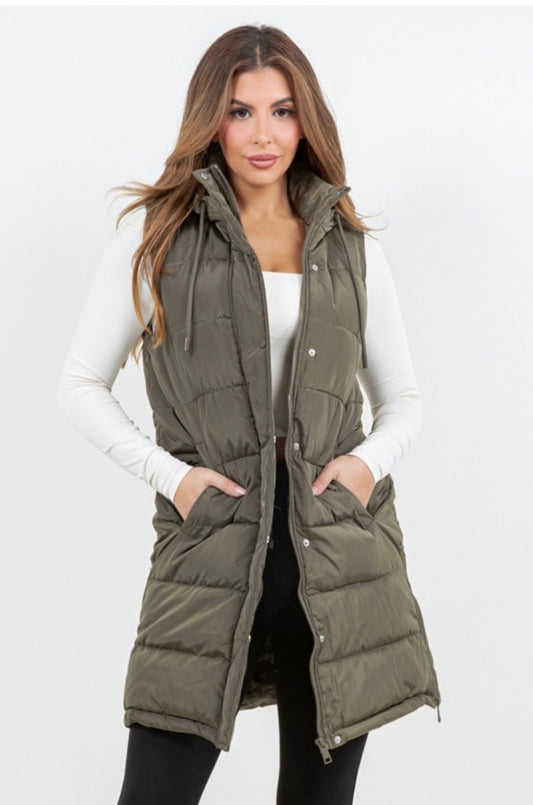 Puffer Vest w/ Side Zipper