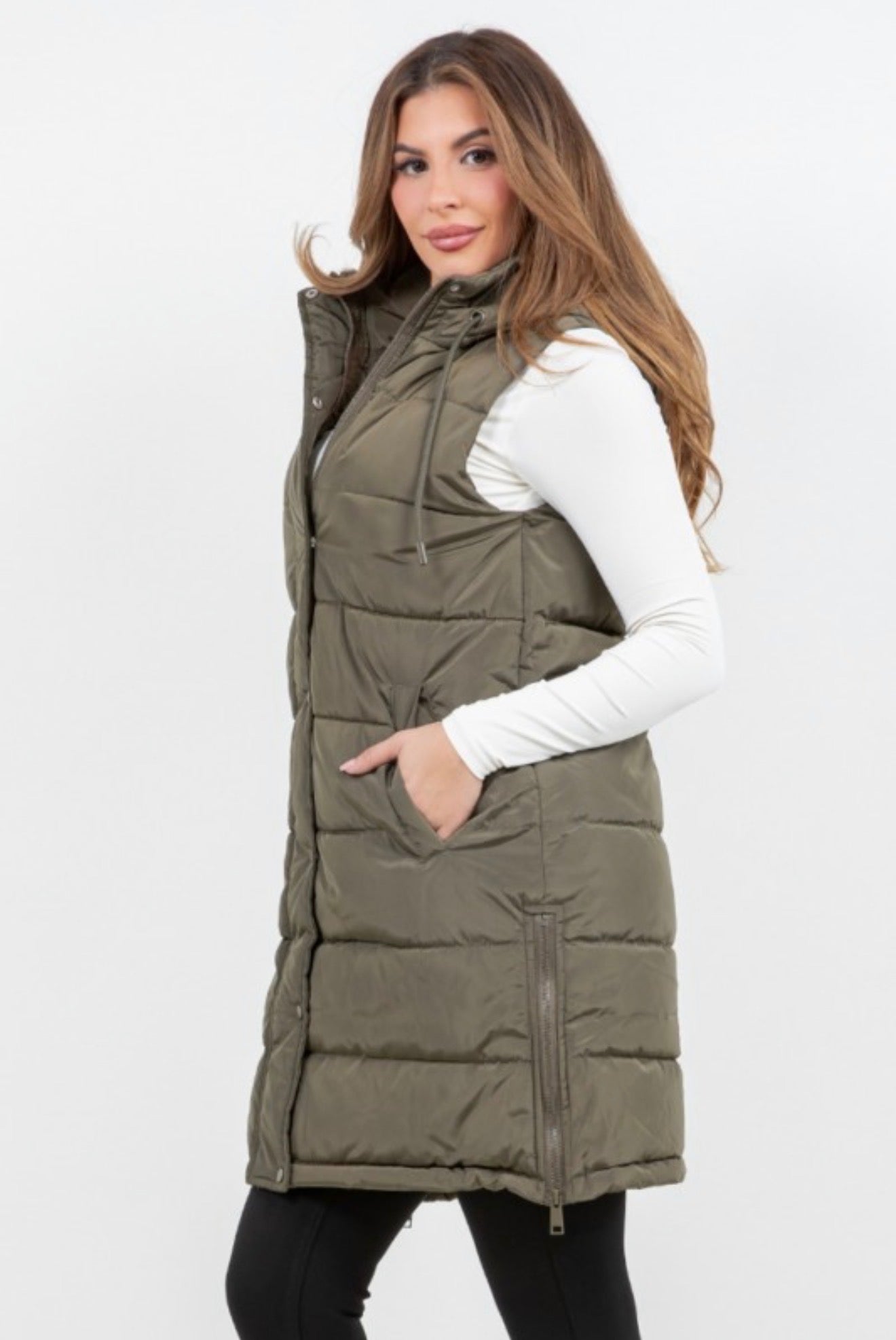 Puffer Vest w/ Side Zipper