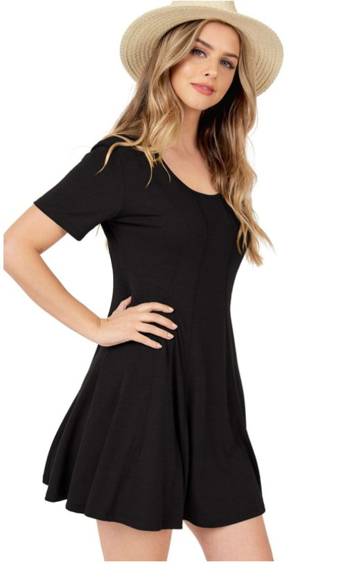 Short Sleeve Midi Dress